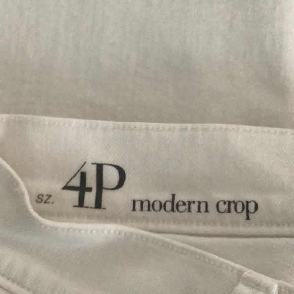 Loft White Jeans Crop Jeans Size 4P - Picture 4 of 4